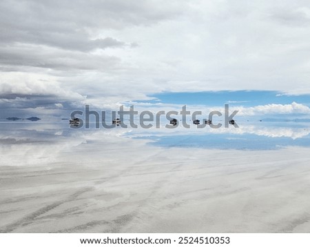 Similar – Image, Stock Photo Terrain vehicle at Salar de uyuni salt flat in Bolivia