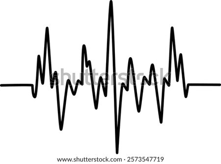 Heartbeat Outline icon design on white background