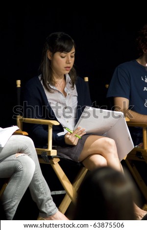 AUSTIN,TX - OCTOBER 24: Actress Aubrey Plaza attends the \' The Hand Job \' Script Reading at the Rollins Theatre during the 17th Annual Austin Film Festival on October 24, 2010 in Austin, TX.