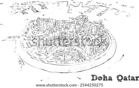 Doha Qatar Landmark St Regis Building top view