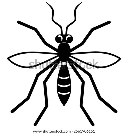 Water Strider insect flat vector illustration on white background