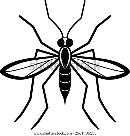 Water Strider insect flat vector illustration on white background