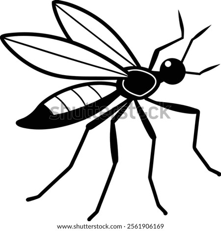 Water Strider insect flat vector illustration on white background