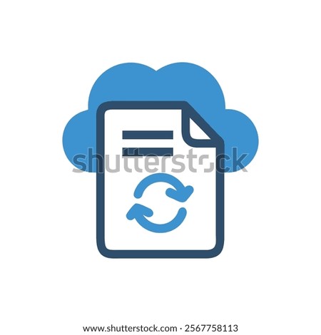 Cloud File Sync Icon for Data Management