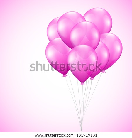 background with pink balloons