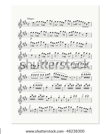 old music note sheet