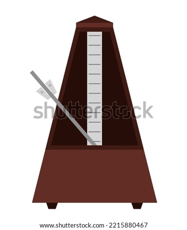 Metronome flat icon. Flat design style vector icon, isolated on white background. Control metronome icon. Color illustration.