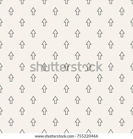 Seamless pattern with arrows motif. Minimalist abstract background. Simple modern print with pointers. Digital paper, textile print. Vector art.