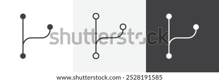 Code branch icon.Trendy modern flat linear vector illustration on white background.