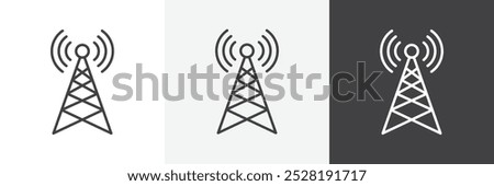 Antenna icon.Trendy modern flat linear vector illustration on white background.