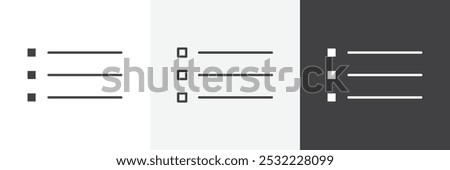 Bulleted list icon.Trendy modern flat linear vector illustration on white background.