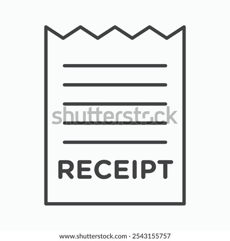 Paper receipt icon set. vector illustration.