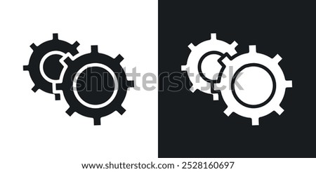 Gears solid vector icon pack