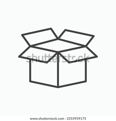 Box opened isolated icon. vector illustration.