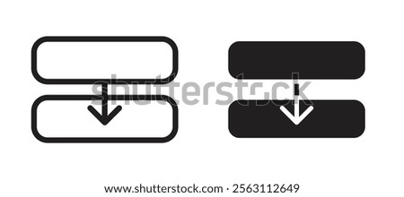 Diagram next icons in black line and filled versions