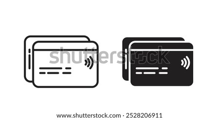 Credit card icon in solid and stroke style.