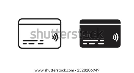 Credit card icon in solid and stroke style.