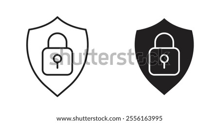 Security lock Filled flat icons set for apps and web ui designs.