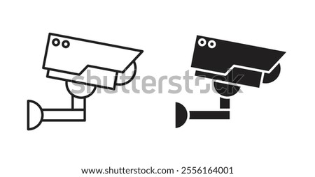 Security camera Filled flat icons set for apps and web ui designs.