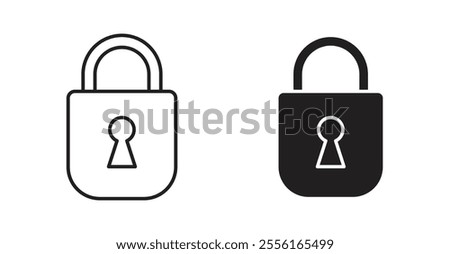 Lock Filled flat icons set for apps and web ui designs.