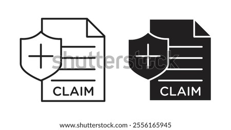 Insurance Claim Filled flat icons set for apps and web ui designs.