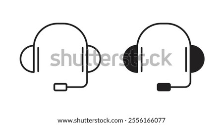 Headphone Filled flat icons set for apps and web ui designs.