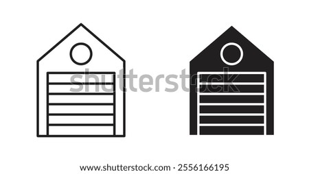 Garage Filled flat icons set for apps and web ui designs.