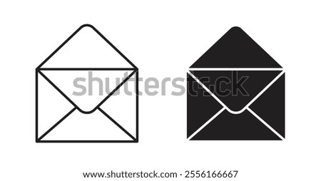 Envelope Filled flat icons set for apps and web ui designs.