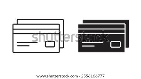 Credit card Filled flat icons set for apps and web ui designs.