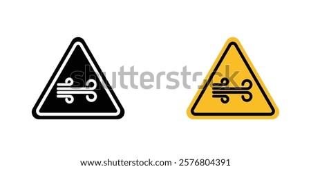 Wind warning signs vector pack for web designs