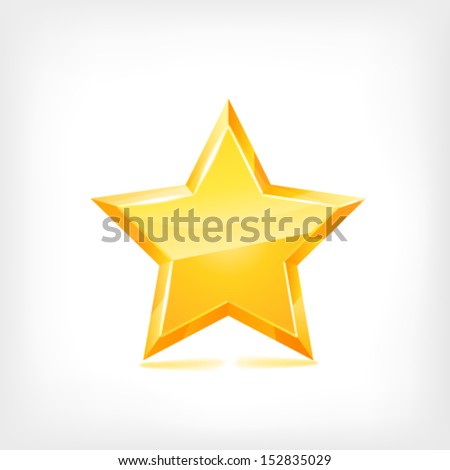 Gold star vector.