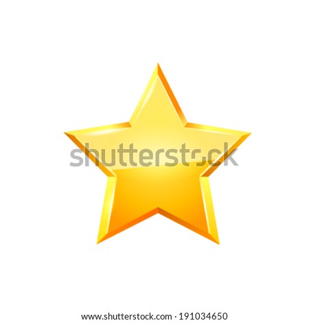 Gold star vector.