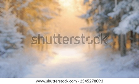 Similar – Foto Bild Verschwommener Winterweg im schwarzen Moor