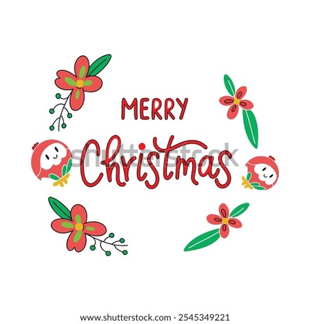 merry christmas typography tex art