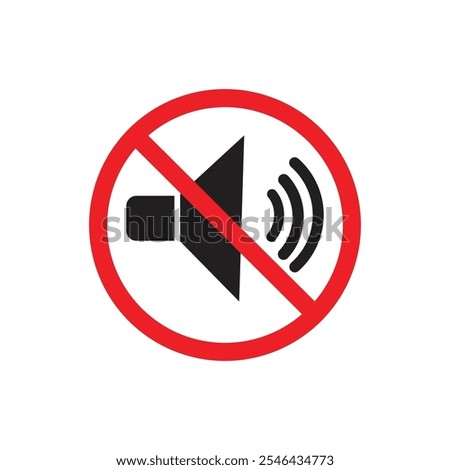 No speaker. no sound icon. Volume Off symbol. Vector illustration