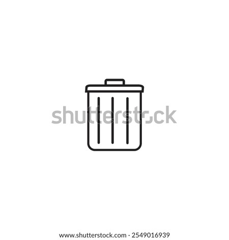 Trash bin or recycle, delete, remove icon vector. Dust bin or rubbish bin or dump place sign silhouette. Throw away, rubbish, garbage, litter, clean