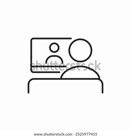 personal video call icon sign vector