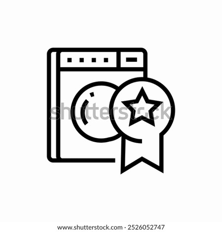 washing machine guarante icon sign vector