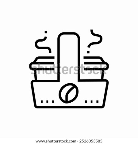 take away coffee holder icon sign vector