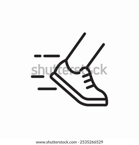 running foot icon sign vector