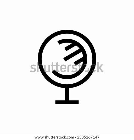 mirror circle icon sign vector