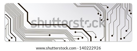 web circuit board techno banner bitmap. jpg version