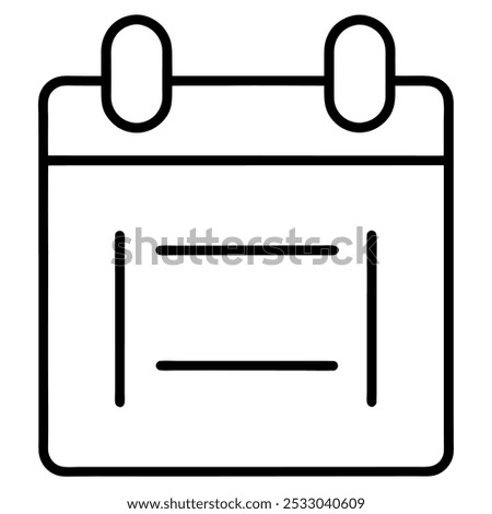 Shift Planner Line Art Icon for Work Schedule Design