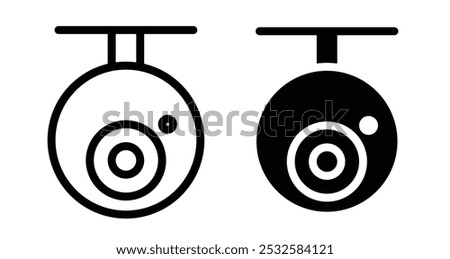 Icon of a vehicle DVR camera, symbolizing dash cams, recording, or car surveillance.