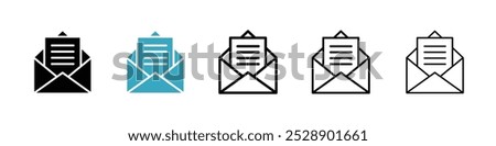 Newsletter icon vector illustration set