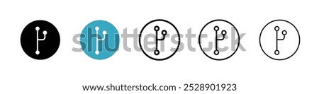 Code branch icon vector illustration set