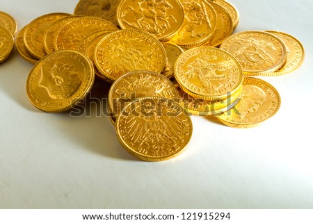 Gold coins treasure