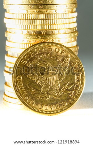 American Dollars Gold coins treasure