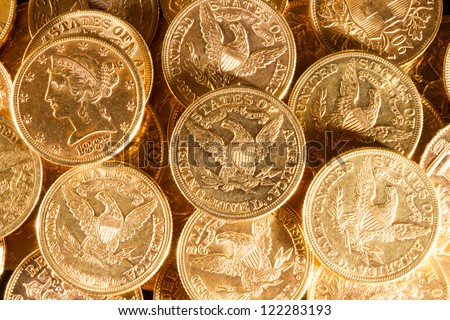 Five Dollars gold coins USD