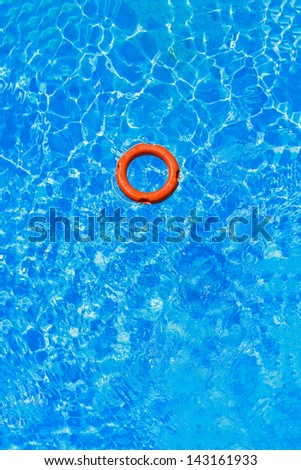 Life buoy in the swimming pool